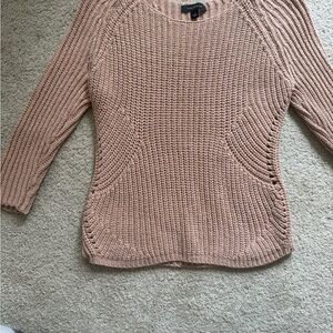 Ann Taylor Dusty Rose Crewneck Knit Sweater